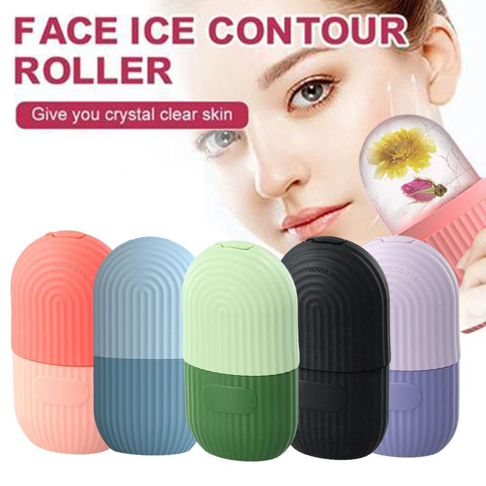 Reusable Facial Ice Roller For Face | Enhance Skin Glow Shrink & tighten Pores (random Color) - Leyloo.pk