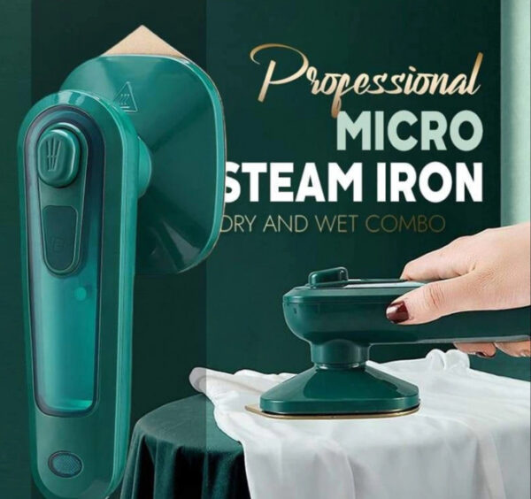 Professional Micro Steam Iron – Handheld Portable Garment Steamer for Wrinkle-Free Clothes - Leyloo.pk