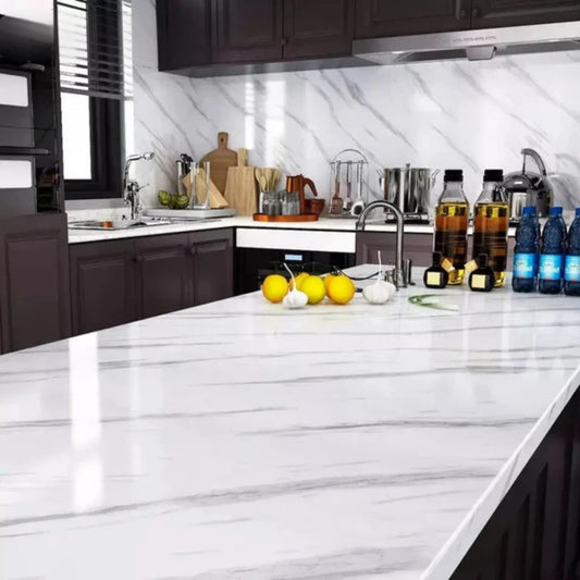Self Adhesive Marble Sheet | Waterproof Heat-Resistant Kitchen Wallpaper