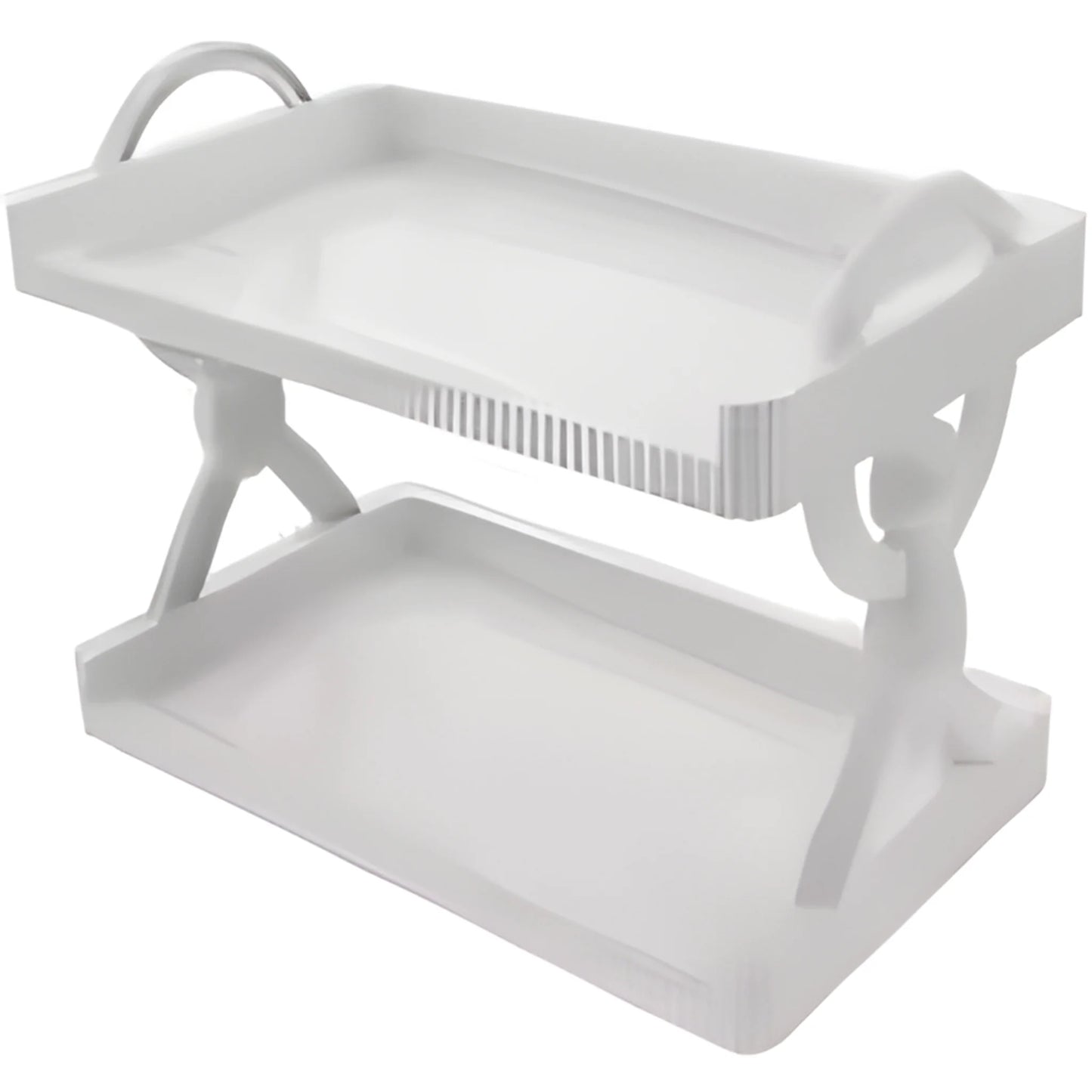 2-Tier Multi-Purpose Countertop Storage Rack - Minimalist White