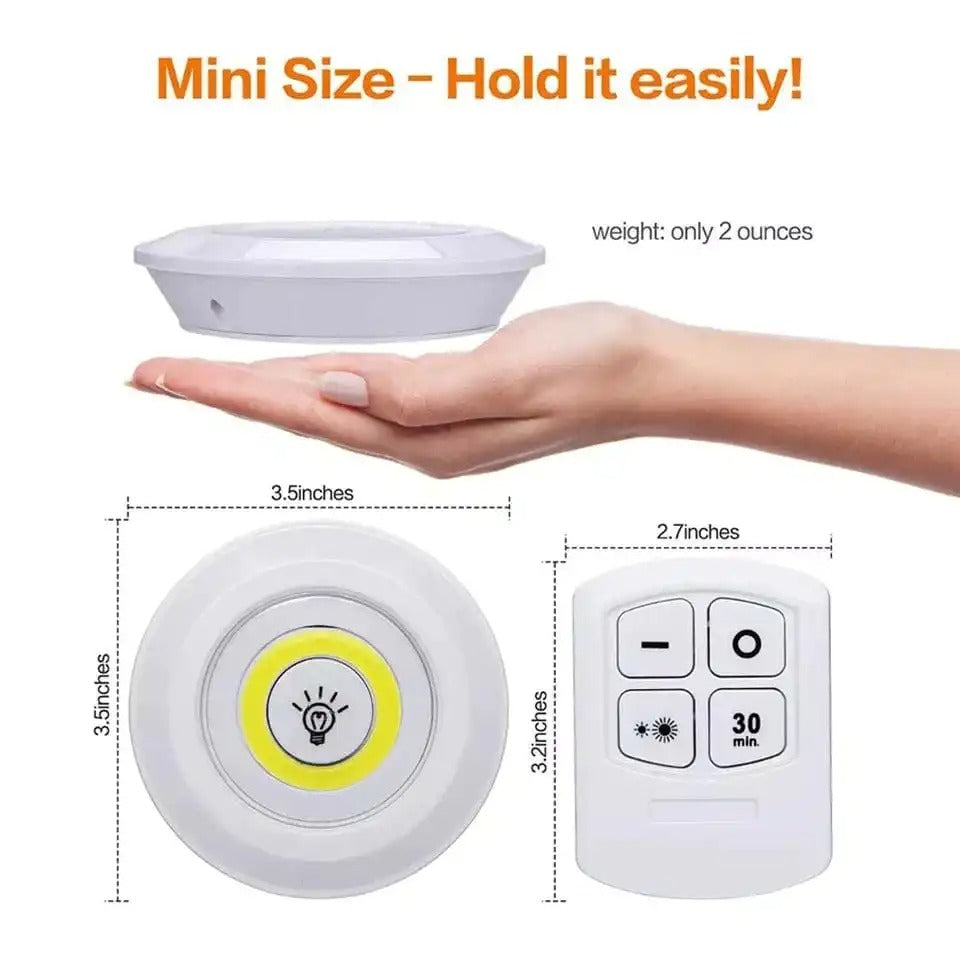 LED Under Cabinet Lights – 3 Pack Lights with Remote Control, Dimmable Closet & Kitchen Lighting