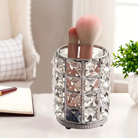 New Crystal Brush Holder – European Style Crystal Container for Makeup Brushes - Leyloo.pk