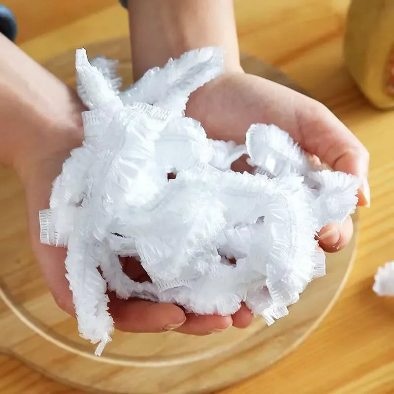 100 Pcs Reusable Elastic Food Storage Covers Disposable Cling Film Cover Household Refrigerator Food Fruit Preservation - Leyloo.pk