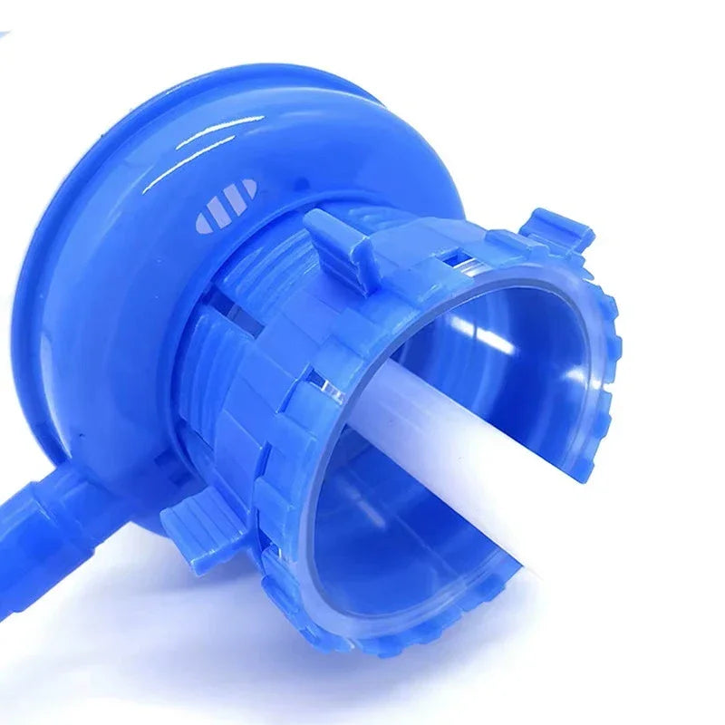 Manual Water Pump Dispenser Manual Hand Press For 19 Liter Water Cans Large - Blue & White - Leyloo.pk