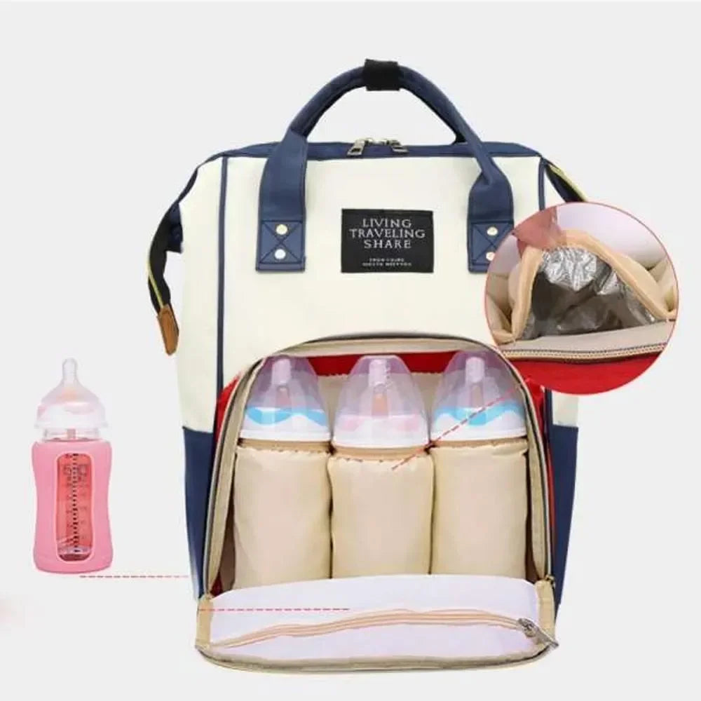 Multifunctional Maternity Nappy Diapers Bag Mummy Baby Bag Maternity Nappy Diapers Bag Large Capacity Baby Bag Travel Backpack Diaper Organizer Nursing Care Child diapers bags Easy Life - Leyloo.pk