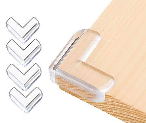 Pack of 4 Transparent Silicone Table Corner Protectors | Baby Safety Guards | Anti-Collision Edge Protectors – Leyloo.pk