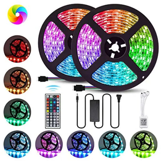 NEW RGB LED Strip 5 meter Top Quality With Remote And 12V Power Supply  (multicolor) - Leyloo.pk