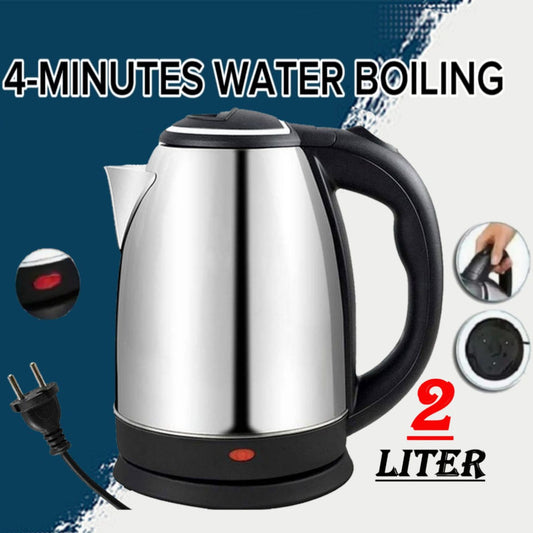 Premium Quality Stainless Steel Electric Kettle (Silver) - Leyloo.pk
