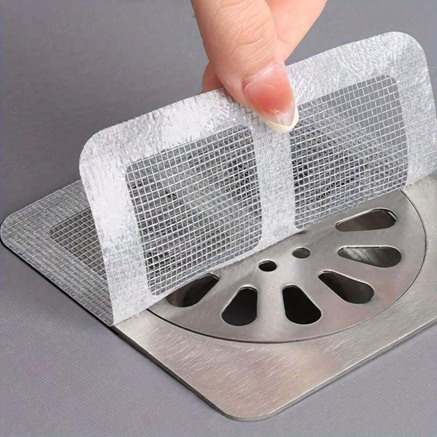 (pack of 10 )Multifunctional Sticker Drainer Net for bathroom, kitchen etc | Window Screen Repair Patches for Door Window - Leyloo.pk
