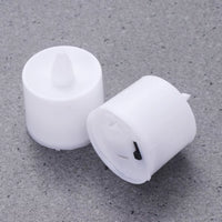 Battery Operated LED Tealight Candles – Flameless Flickering Decorative Mini Candles (White)