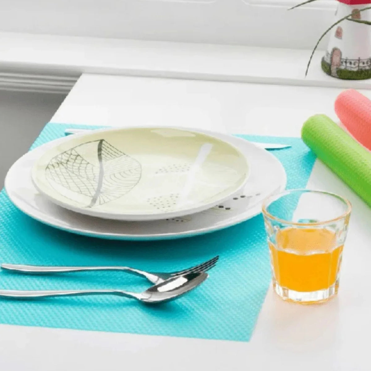 Refrigerator Mats Shelf Liners | Waterproof & Washable Fridge Mats | Multi-Color Anti-Slip Drawer Liners