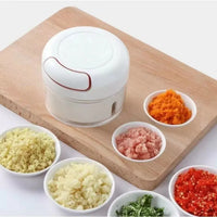 Mini Manual Food Chopper – Hand Press Vegetable & Garlic Cutter for Kitchen