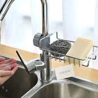 Adjustable Faucet Storage Rack Clamp Holder – No-Drill Sink Organizer Basket