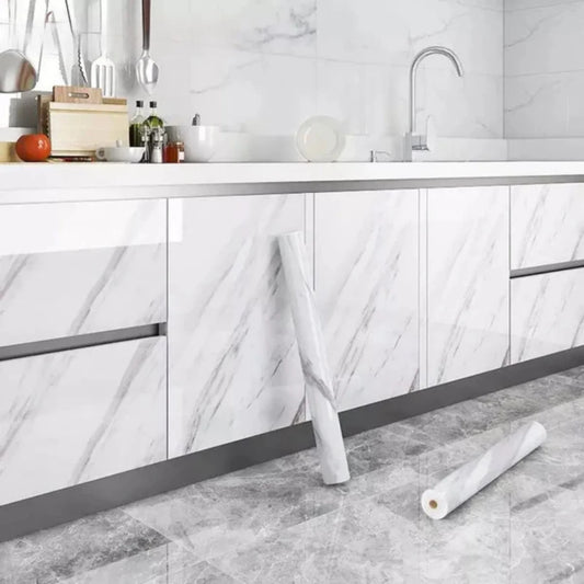 Self Adhesive Marble Sheet | Waterproof Heat-Resistant Kitchen Wallpaper