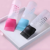 Root Comb Applicator Bottle for Hair Oil & Dye – Scalp Massaging Treatment Bottle