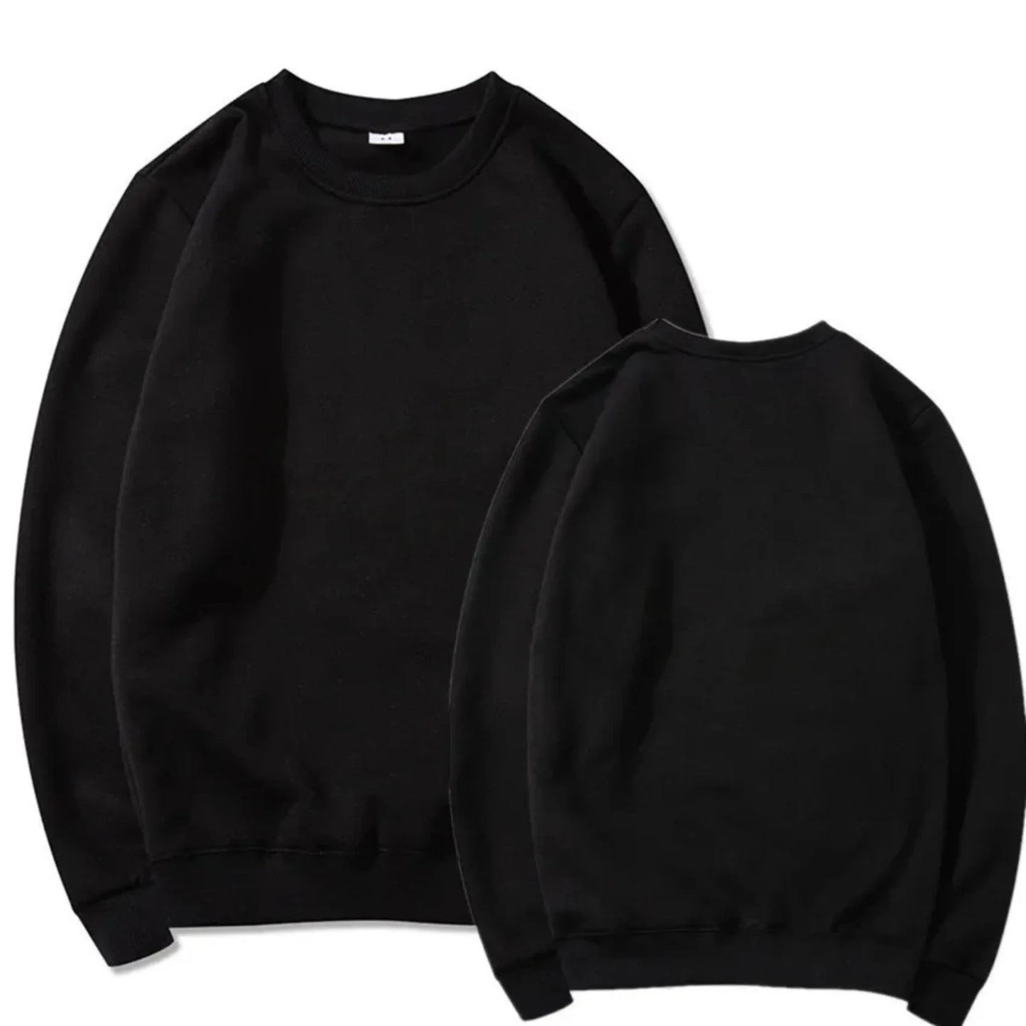 Men’s Plain Sweatshirt – Casual Slim Fit Crew Neck Pullover