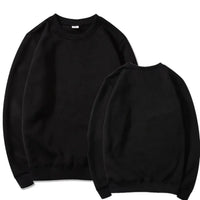 Men’s Plain Sweatshirt – Casual Slim Fit Crew Neck Pullover