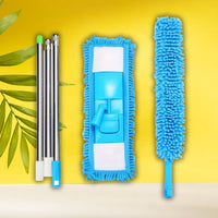 Cleaning Mop & Duster Set – 2 in 1 Floor Mop and Fan Duster Pack