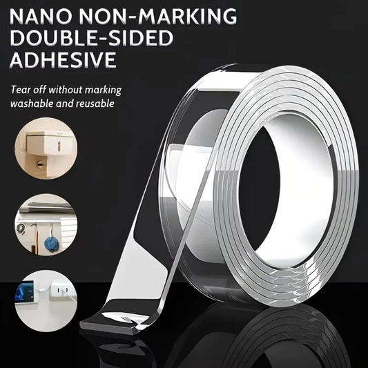 Nano Double Sided Tape (3 Meter) – Strong Transparent Reusable Adhesive Tape for Home & Office