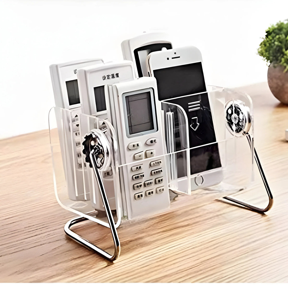 Multi-Purpose Remote Control & Mobile Phone Holder Desktop Organizer Stand