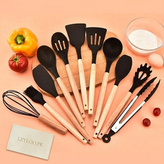 12 Pcs Silicone Cooking Utensils Set – Heat Resistant Kitchen Tools