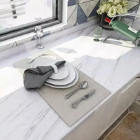 Self Adhesive Marble Sheet | Waterproof Heat-Resistant Kitchen Wallpaper