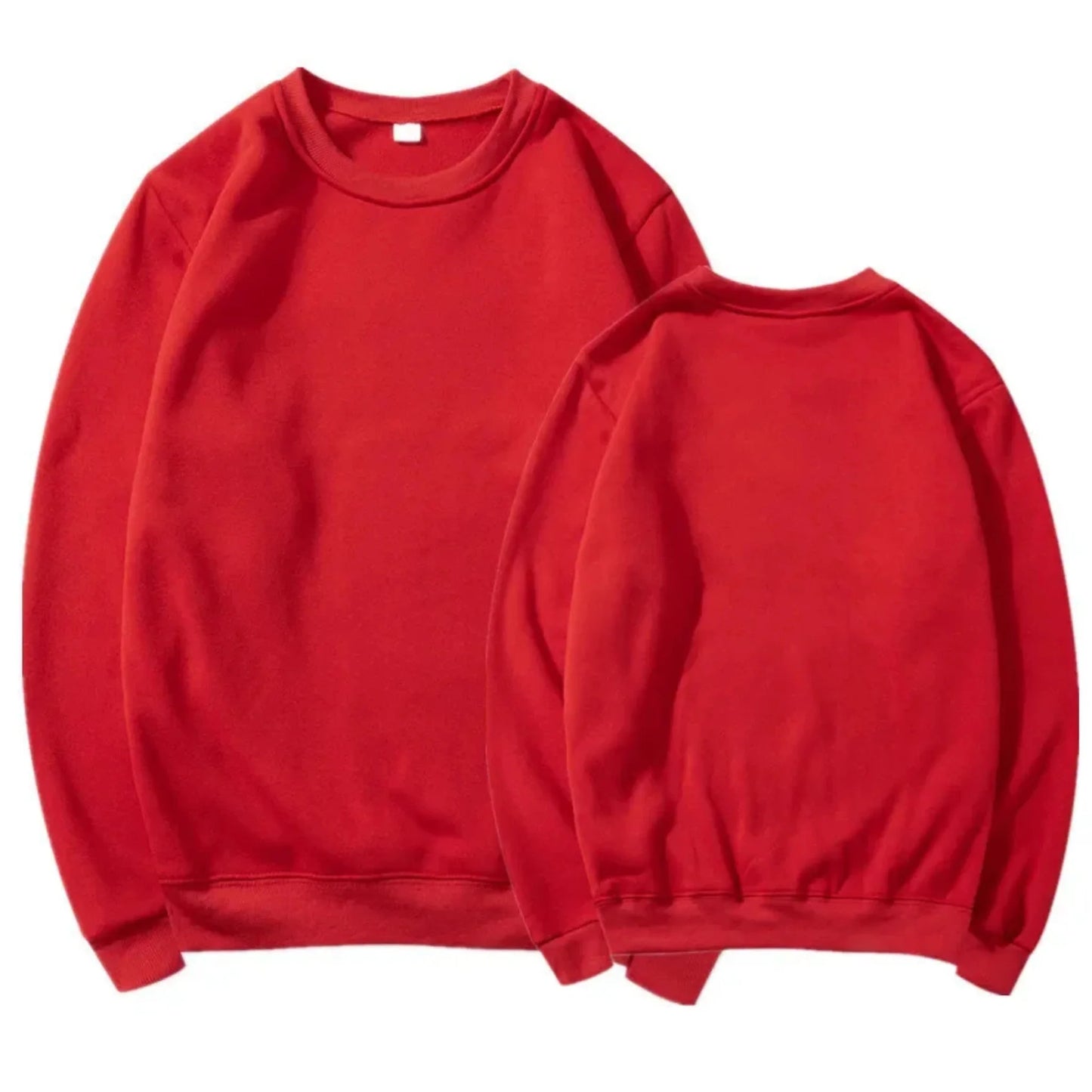 Men’s Plain Sweatshirt – Casual Slim Fit Crew Neck Pullover