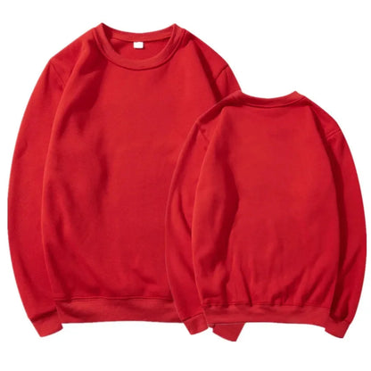 Men’s Plain Sweatshirt – Casual Slim Fit Crew Neck Pullover