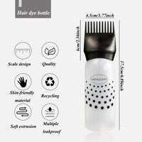 Root Comb Applicator Bottle for Hair Oil & Dye – Scalp Massaging Treatment Bottle