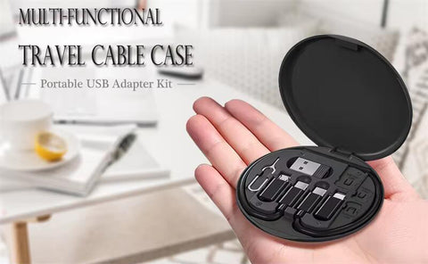 Mini Data Cable Set Storage Box 60W Quick Charge Multi Function Data Cable Mobile Phone Holder Storage Box