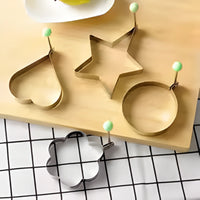 Stainless Steel Heart-Shaped Egg Mold & Pancake Ring with Stay-Cool Handle