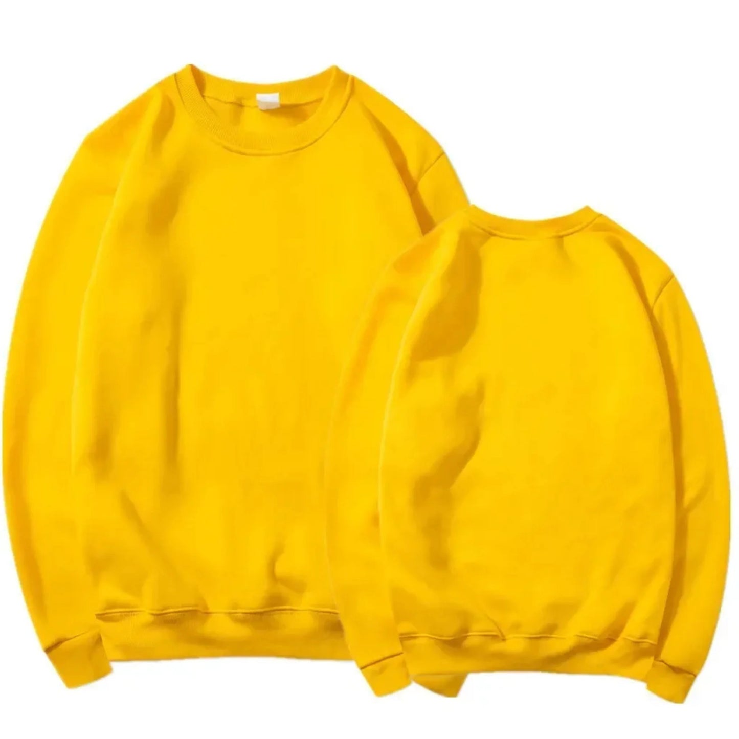Men’s Plain Sweatshirt – Casual Slim Fit Crew Neck Pullover