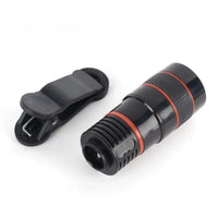 Universal 8x Zoom Optical Telescope Lens Kit – Clip-On Camera Lens for All Smartphones