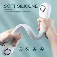 Mini Neck Portable No-Blade Hanging Neck Air Cooler – Rechargeable Summer Sport Fan (Random Colors)