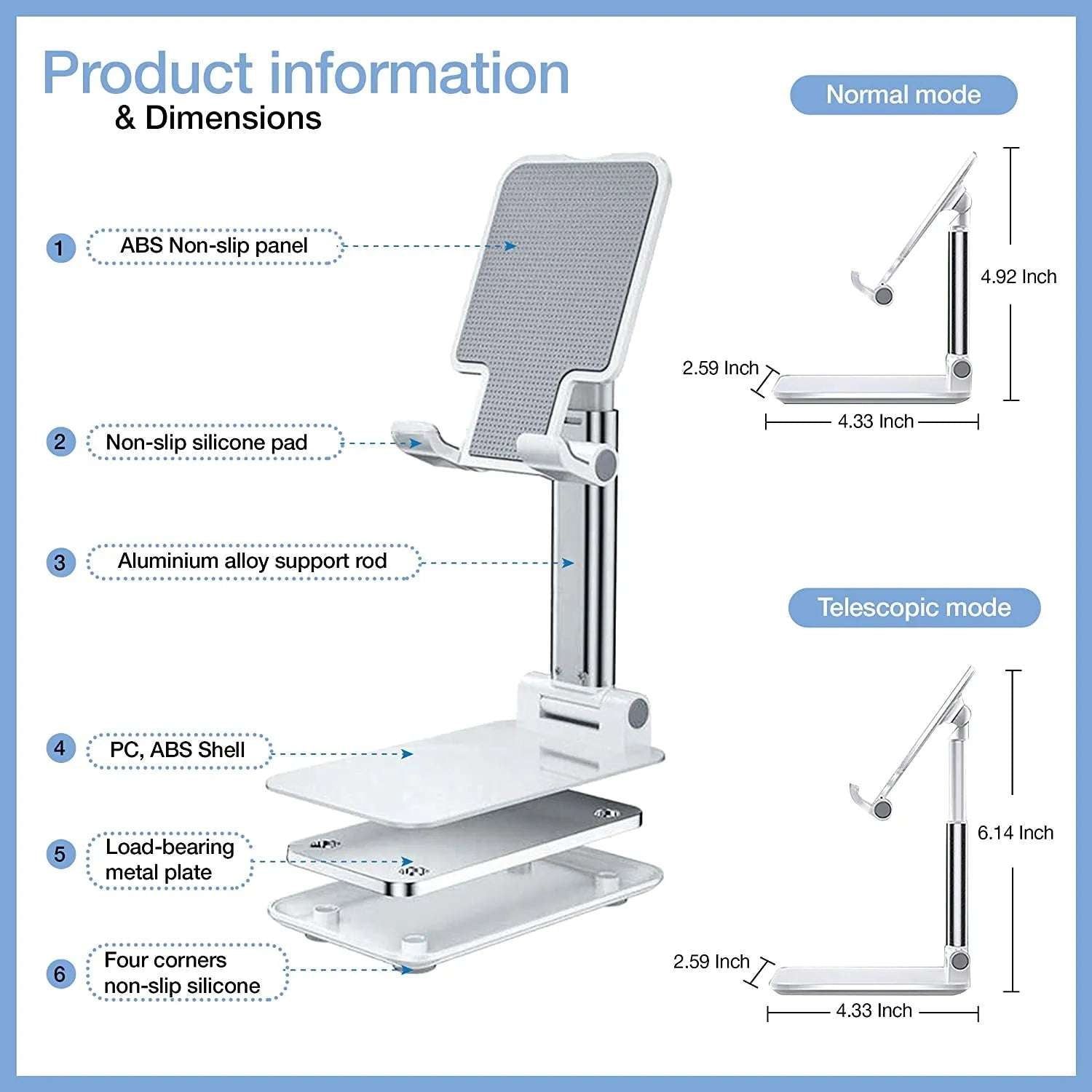 Mobile Holders Flexible Mobile Holder Foldable Adjustable Universal Mobile Stand Flexible Mobile Holder Adjustable Height Premier Quality Product Flexible Stand Pocket Size Easy To Carry Best For Study & Office Use Compatible