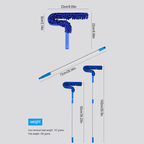 AlClean Flexible Micro Fiber Duster With Telescopic Stainless Steel Handle for Fan Cleaning Specially Flexible Micro Fiber Duster With Telescopic Stainless Steel Handle