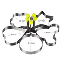 Stainless Steel Heart-Shaped Egg Mold & Pancake Ring with Stay-Cool Handle