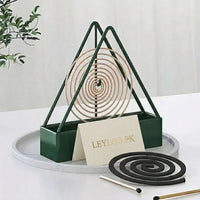 Triangle Mosquito Coil Holder – Modern Metal Insect Repellent Stand with Ash Tray for Home & Outdoor Use