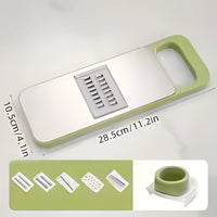 Multi-Functional Vegetable Slicer & Mandoline Grater with Interchangeable Stainless Steel Blades