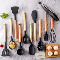 12 Pcs Silicone Cooking Utensils Set – Heat Resistant Kitchen Tools