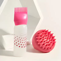 Root Comb Applicator Bottle for Hair Oil & Dye – Scalp Massaging Treatment Bottle