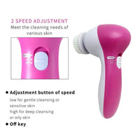 5 in 1 Facial Cleansing Brush – Electric Face Massager & Deep Skin Care Device