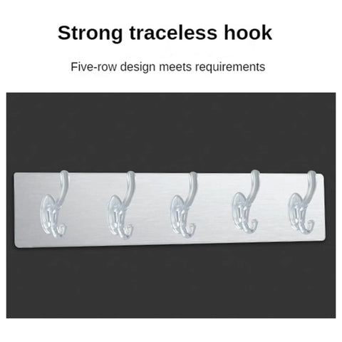 Transparent Wall Hook Organize Your Kitchen or Bathroom 3/6 Row Hook