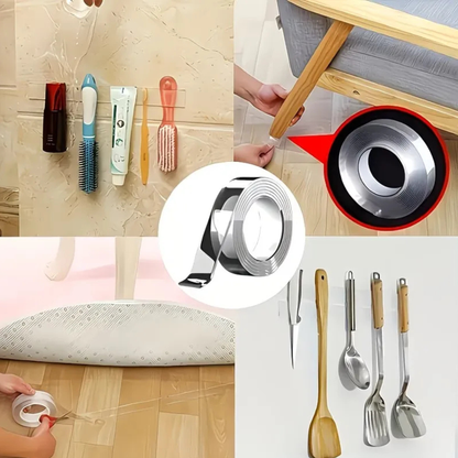 Nano Double Sided Tape (3 Meter) – Strong Transparent Reusable Adhesive Tape for Home & Office