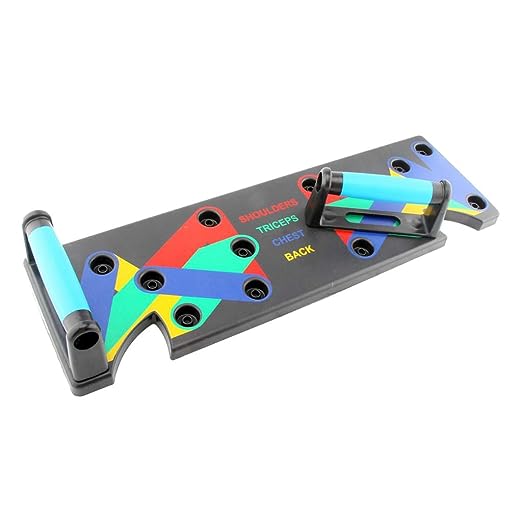 9 IN 1 Push Up Rack Board System Comprehensive Fitness Exercise Workout Pushup Stands - Leyloo.pk