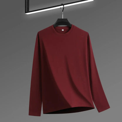 Men’s Plain Sweatshirt – Casual Slim Fit Crew Neck Pullover