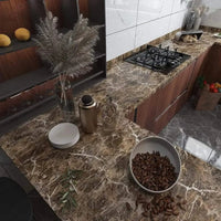 Self Adhesive Marble Sheet | Waterproof Heat-Resistant Kitchen Wallpaper