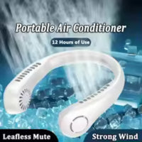 Mini Neck Portable No-Blade Hanging Neck Air Cooler – Rechargeable Summer Sport Fan (Random Colors)
