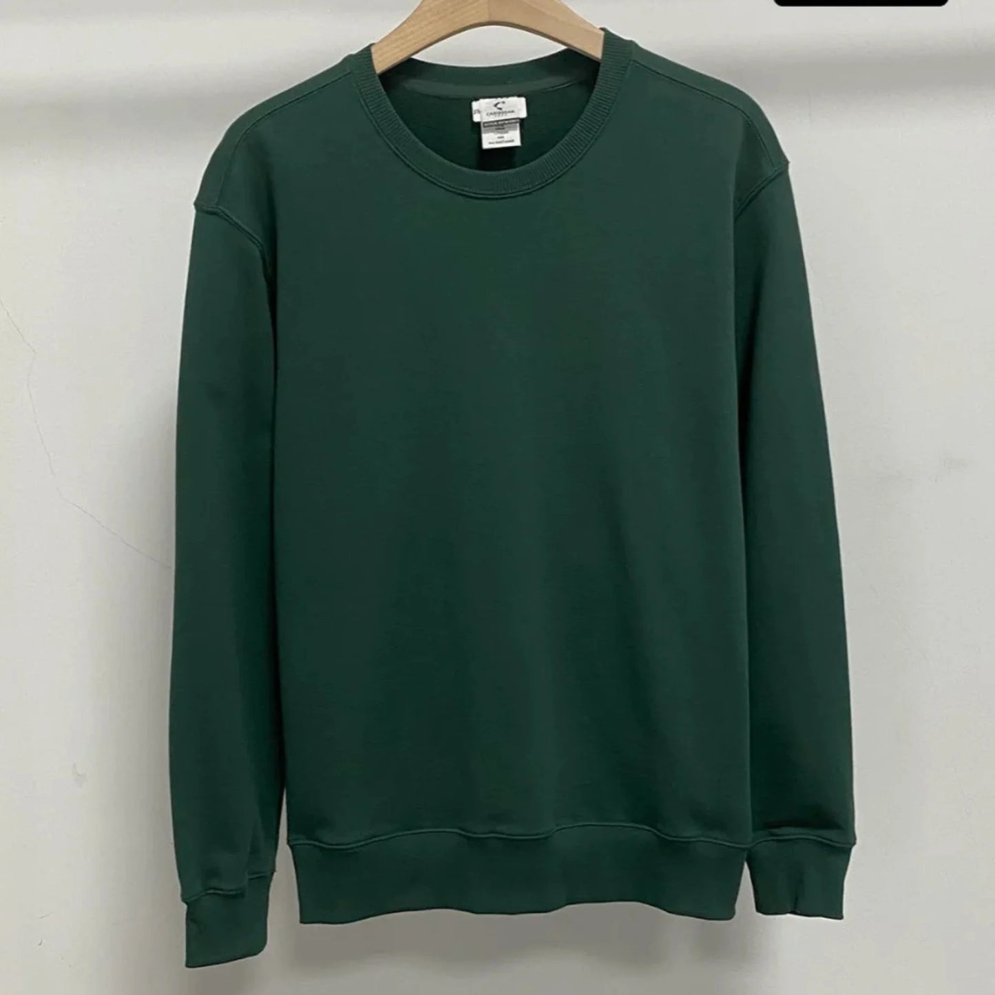 Men’s Plain Sweatshirt – Casual Slim Fit Crew Neck Pullover