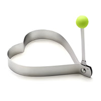 Stainless Steel Heart-Shaped Egg Mold & Pancake Ring with Stay-Cool Handle